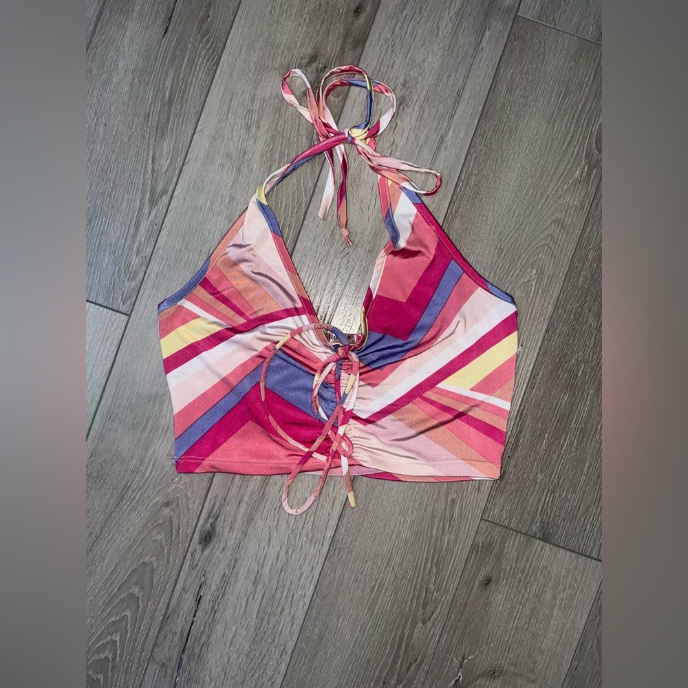 Pink halter top
